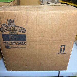 1990 Pro Set Series 1 Football Complete Case 20 Counter Display Boxes 720 Packs